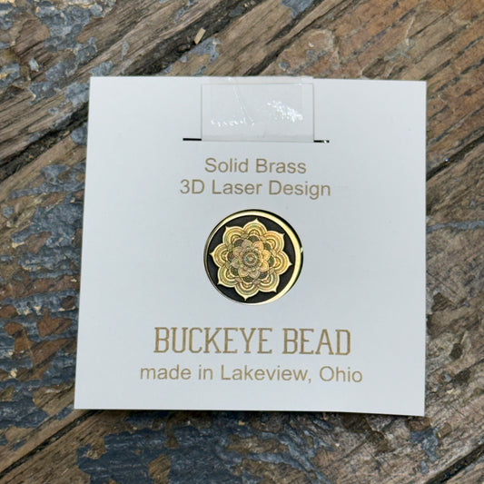 Celtic Design Bead Brass Spacer Mini Coin Medallion