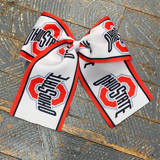 Hair Clip Ribbon Headband Cheer Team Spirit Big JoJo Bow Ohio State