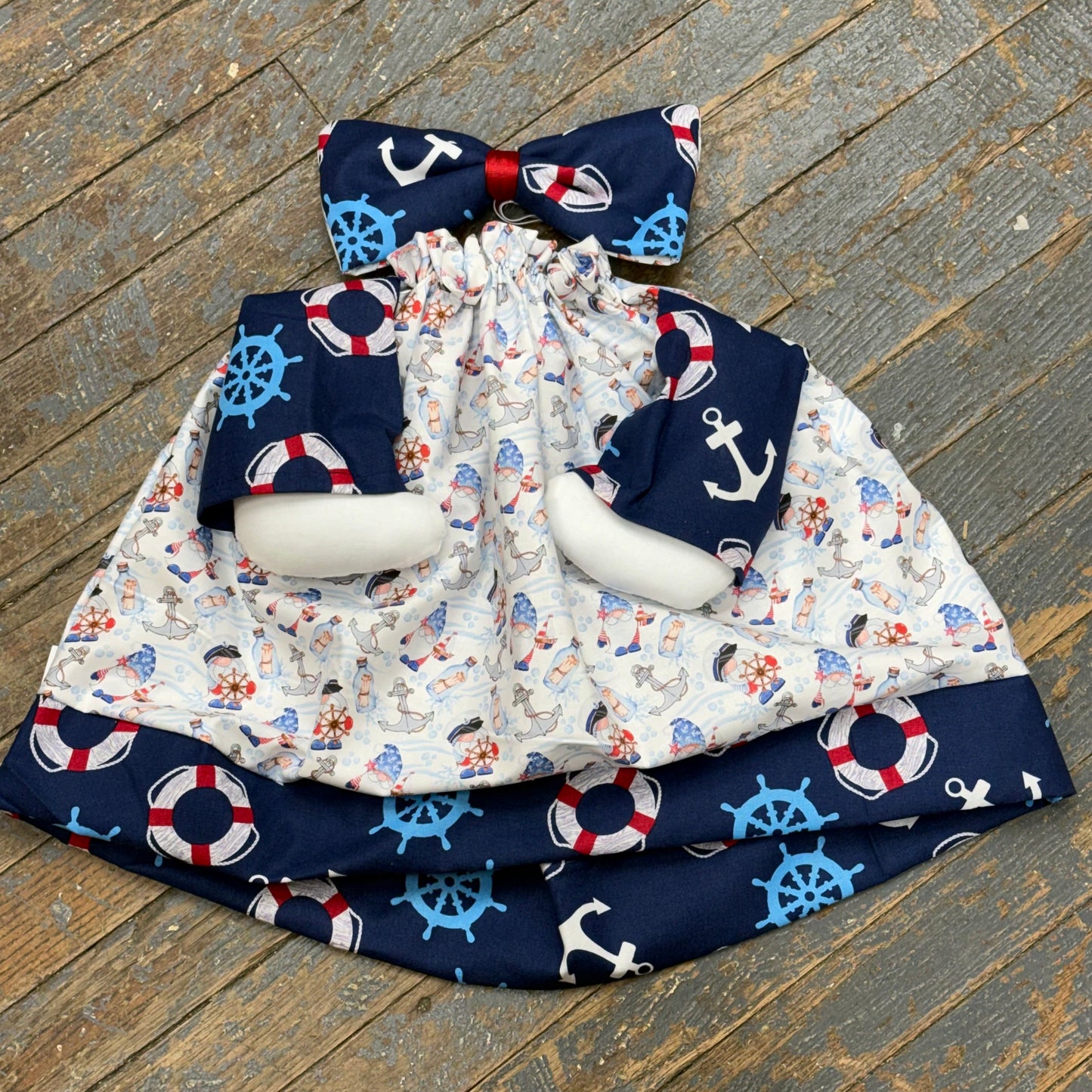 Goose Clothes Complete Holiday Goose Outfit Nautical Anchor Dress and Hat Costume