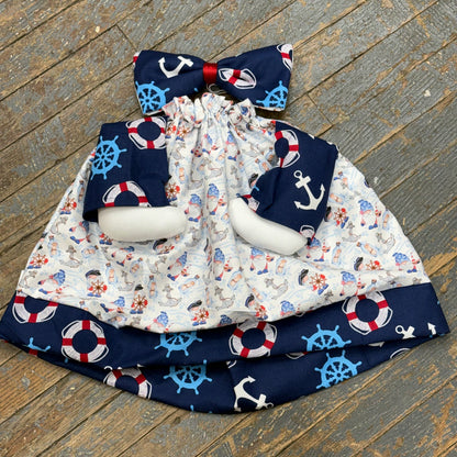 Goose Clothes Complete Holiday Goose Outfit Nautical Anchor Dress and Hat Costume