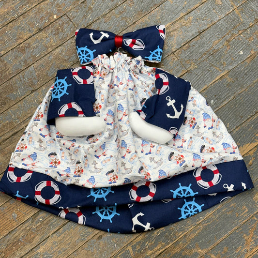 Goose Clothes Complete Holiday Goose Outfit Nautical Anchor Dress and Hat Costume