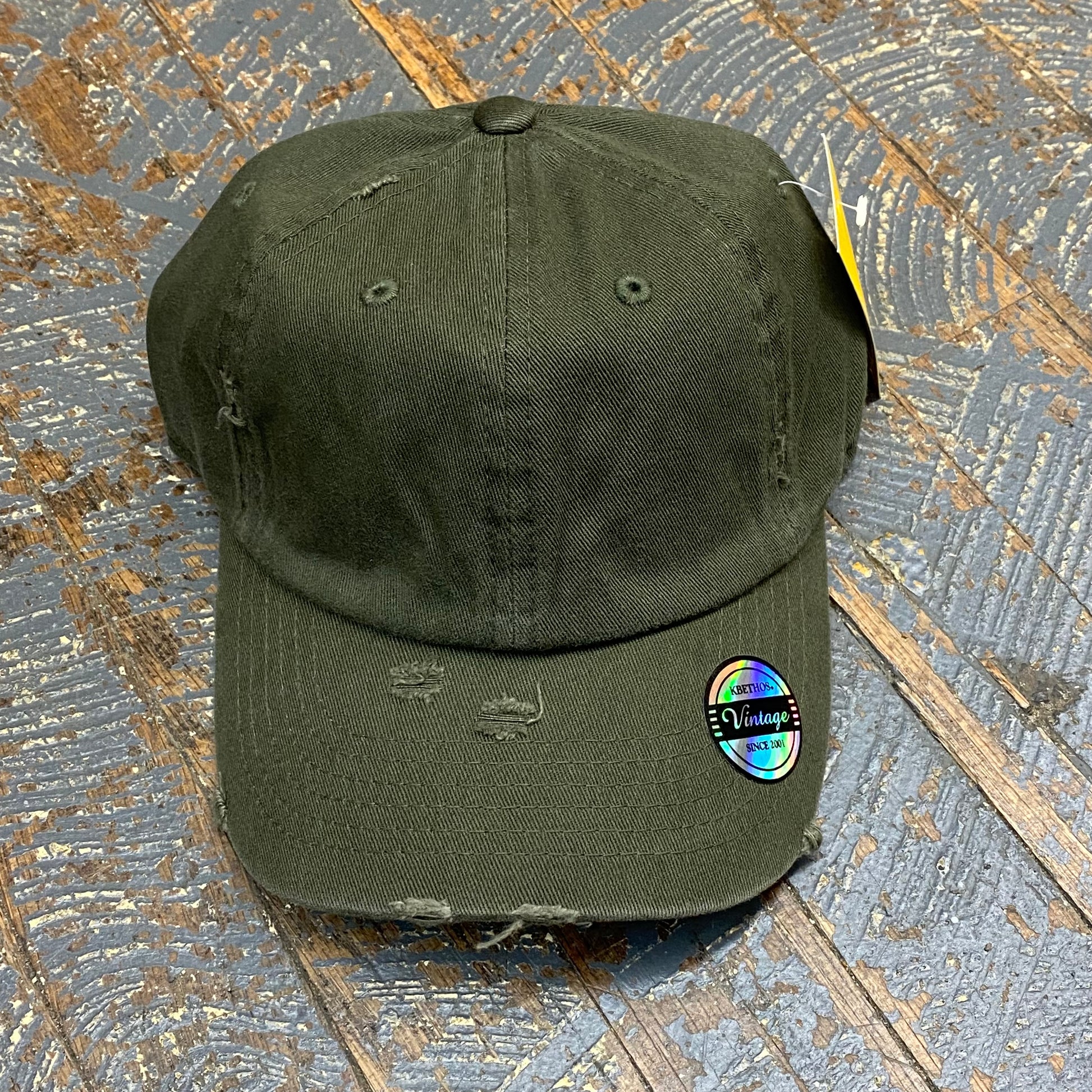 Youth Toddler Kids Vintage Olive Green Adjustable Ball Cap