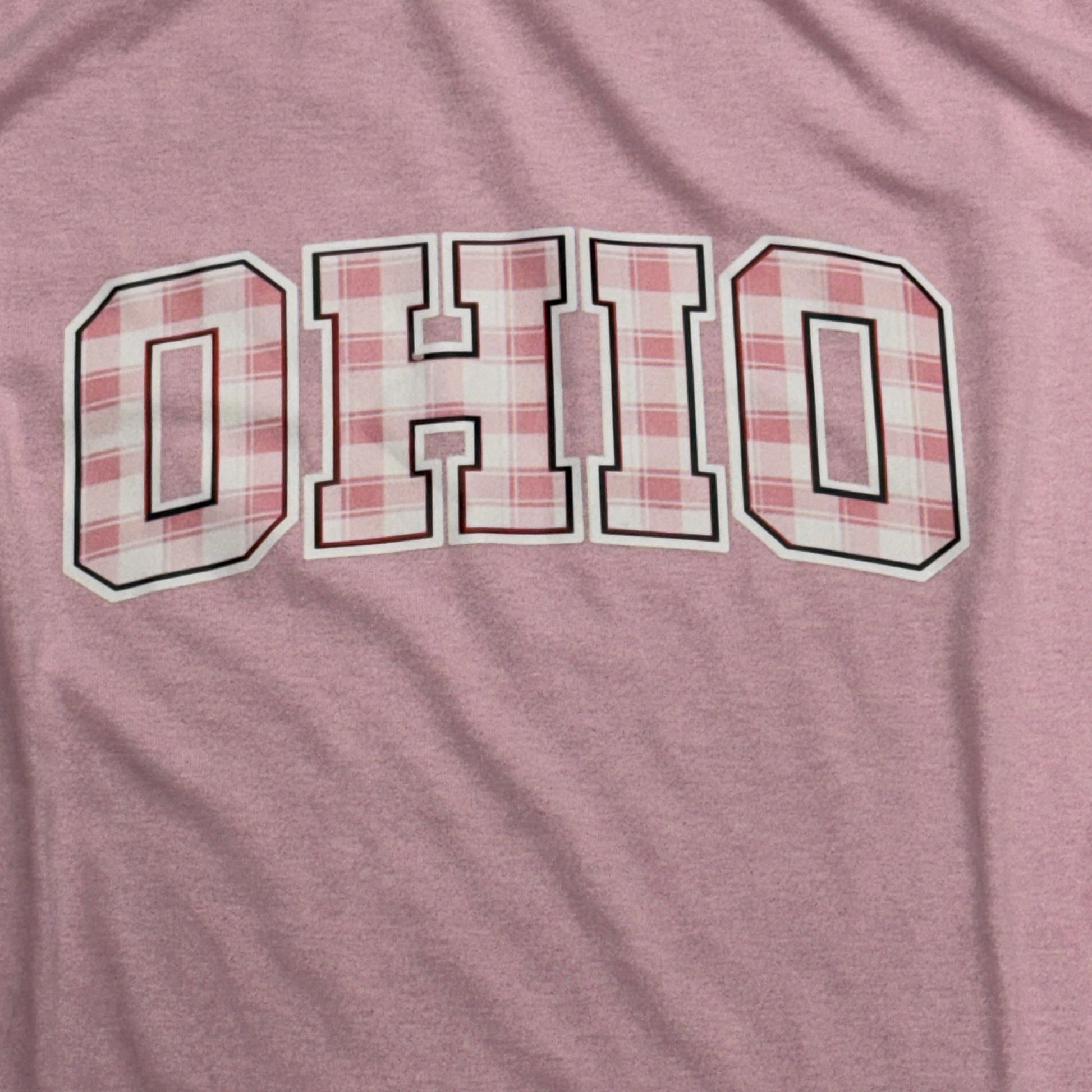 Ohio Plaid Pink Graphic Designer Long Sleeve T-Shirt