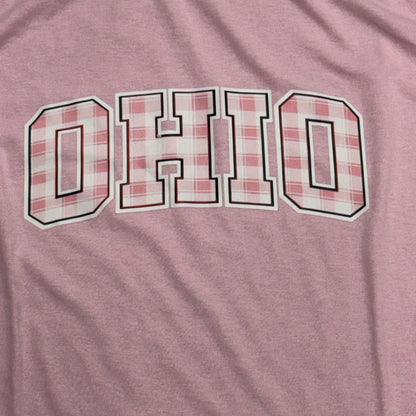 Ohio Plaid Pink Graphic Designer Long Sleeve T-Shirt