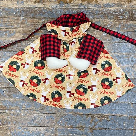 Goose Clothes Complete Holiday Goose Outfit Winter Wreath Peach Reindeer Dress and Hat