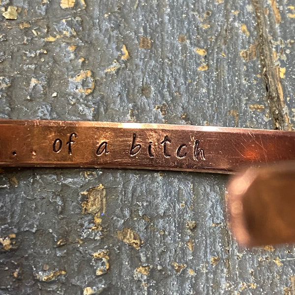 Be Kind of a Bitch Bronze Plated Custom Stamped Bracelet