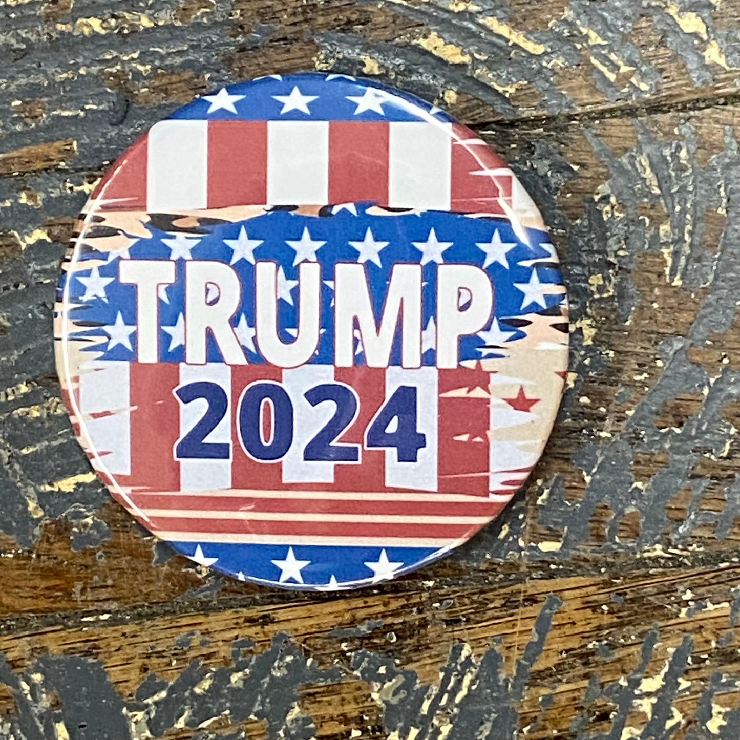 Trump 2024 American Flag Presidential Button