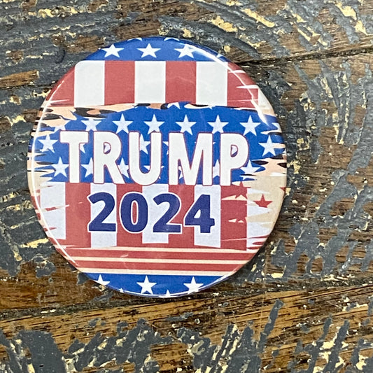 Trump 2024 American Flag Presidential Button