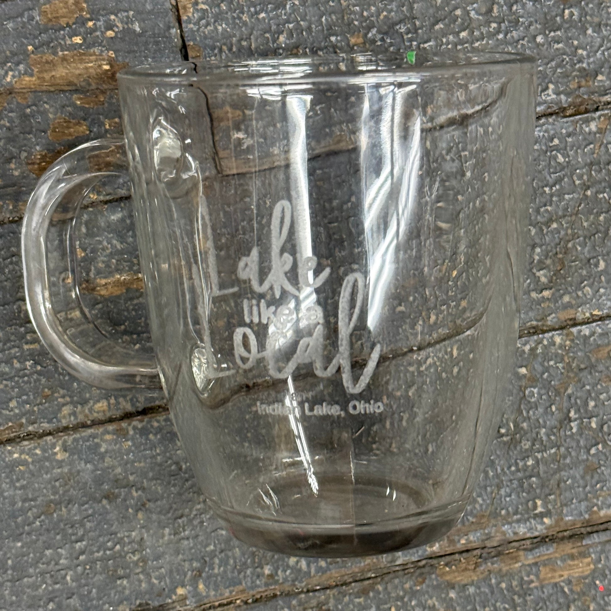 Lake Like Local Indian Lake Ohio 16oz Beverage Drink Coffee Mug Glass