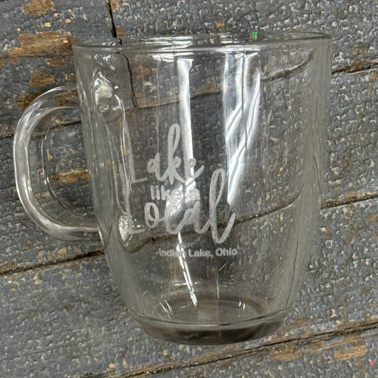 Lake Like Local Indian Lake Ohio 16oz Beverage Drink Coffee Mug Glass