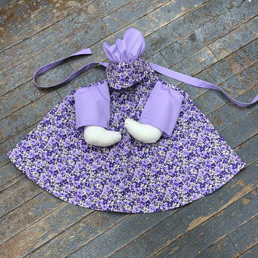 Clothes Complete Holiday Goose Outfit Purple Floral Flowers Dress and Hat Costume