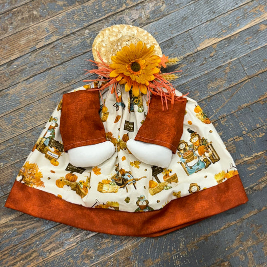 Goose Clothes Complete Holiday Goose Outfit Fall Harvest Pumpkin Flower Dress and Hat