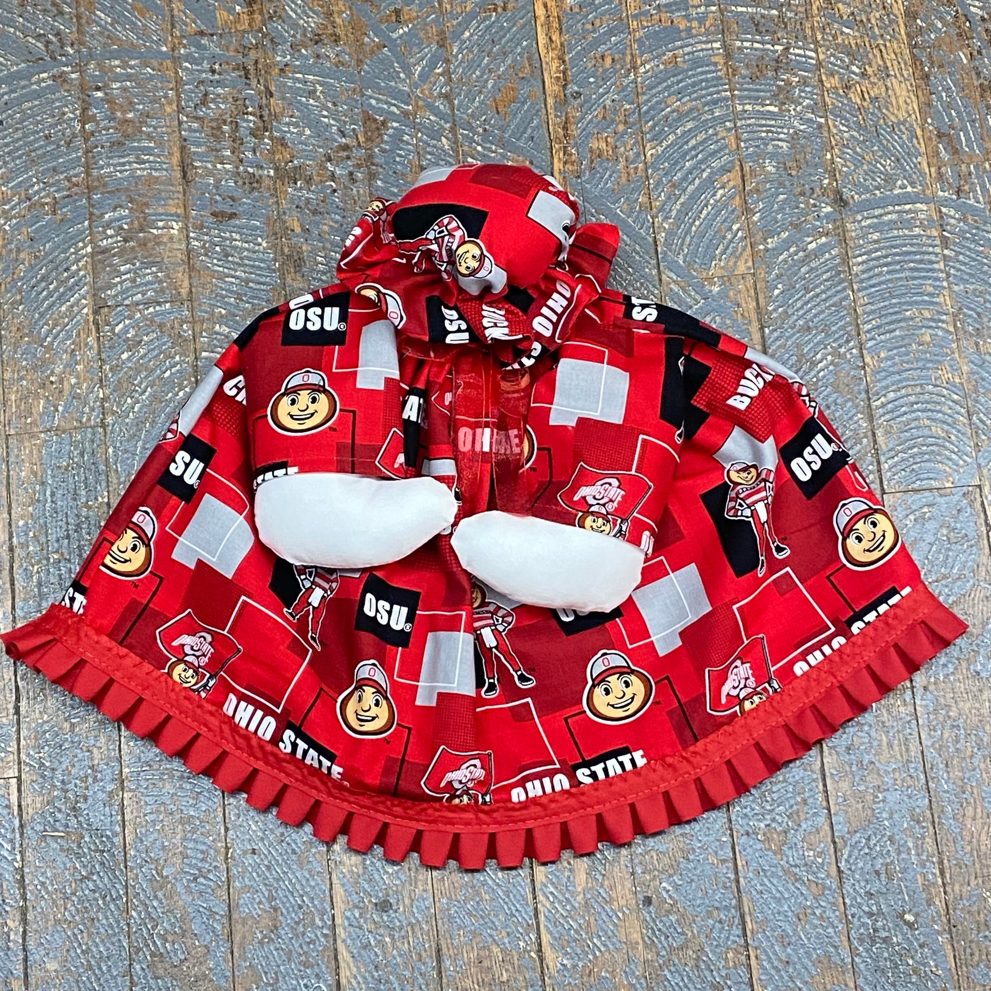 Goose Clothes Complete Holiday Goose Outfit Ohio State OSU Buckeyes Football Dress and Hat