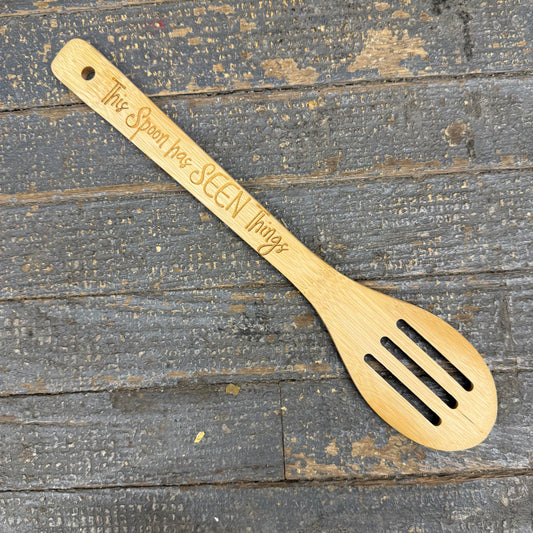 Wood Engraved Kitchen Utensil Chili Soup Spoon Has Seen Things