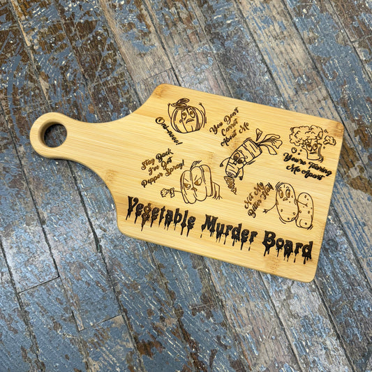 Laser Engraved Wood Cutting Board Vegetable Murder Board