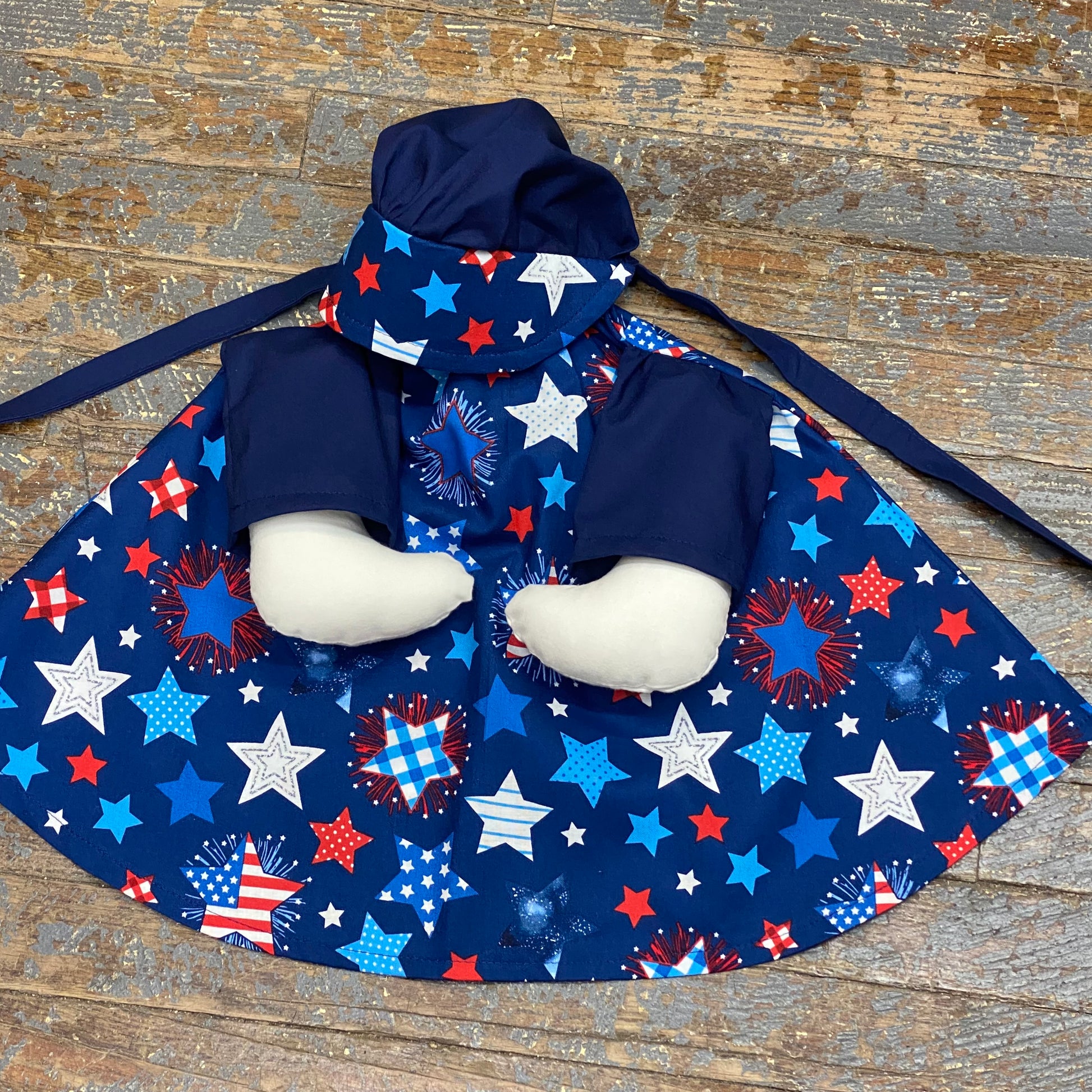 Goose Clothes Complete Holiday Goose Outfit USA Stars Stripes Fourth July Dress and Hat Costume