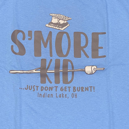 Smore Kid Indian Lake Oh Graphic Designer Short Sleeve Child Youth T-Shirt Sky Blue