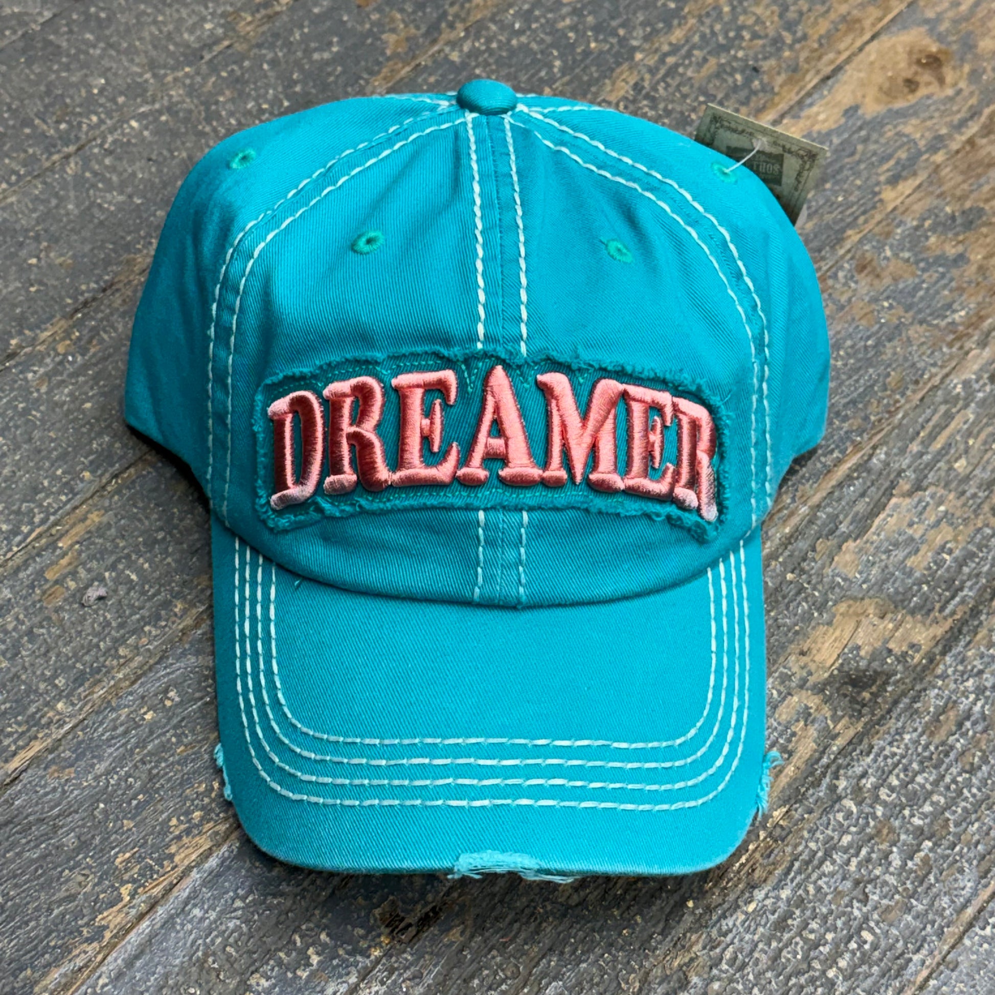 Dreamer Patch Rugged Turquoise Embroidered Ball Cap
