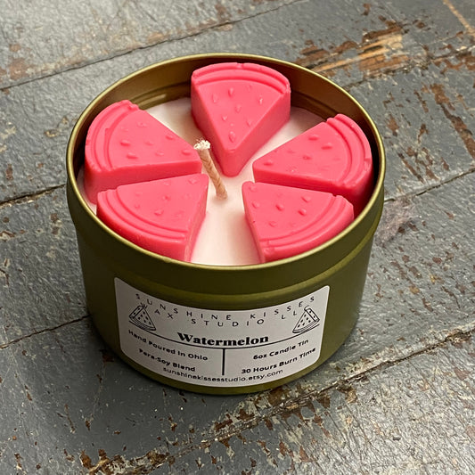 Watermelon Sunshine Kisses Melt Bar Tin Candle