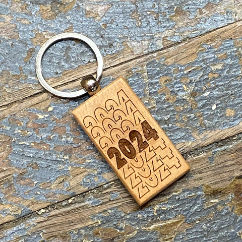 Wood Engraved Key Chain 2024