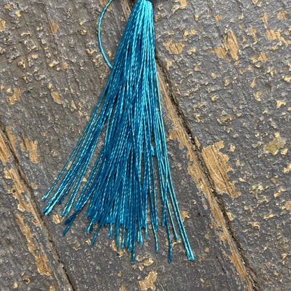 Mustard Seed Faith Tassel Bookmark Floral Cross Blue
