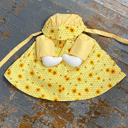 Goose Clothes Complete Holiday Goose Outfit Honey Comb Sunflower Dress and Hat Costume