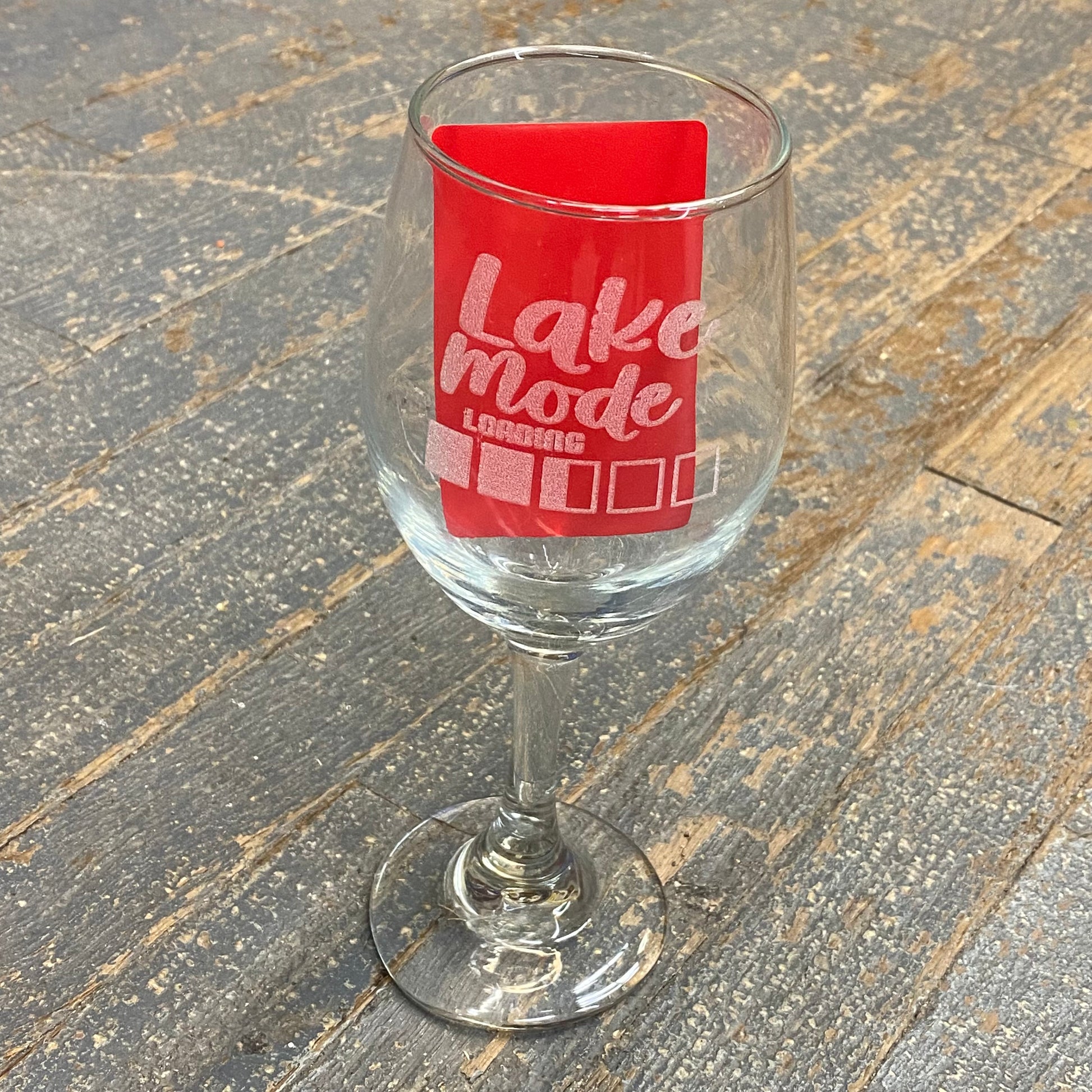 Laser Engraved Stemmed Wine Glass Lake Mode Loading