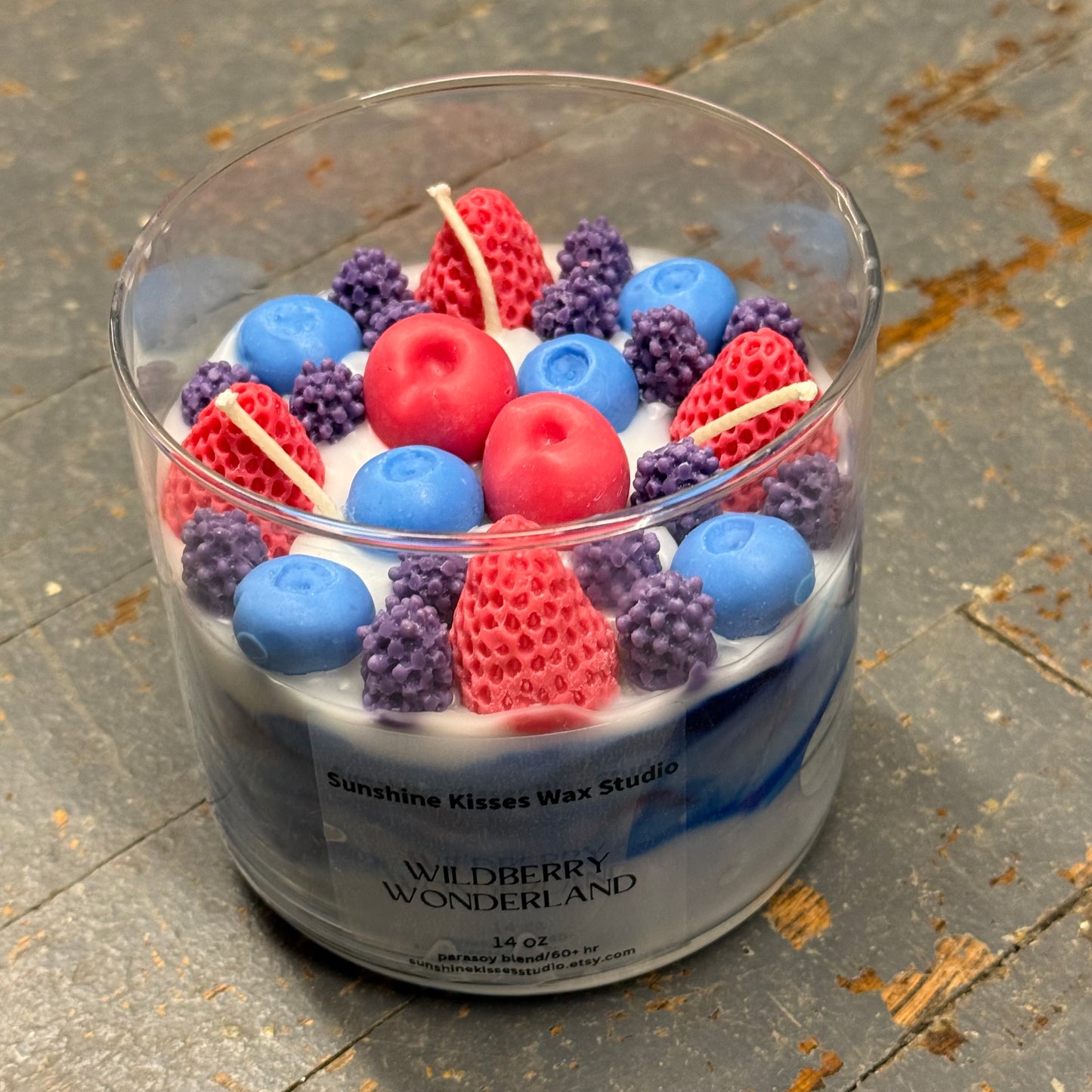 Wildberry Wonderland Sunshine Kisses Melt Bar Three (3) Wick Candle