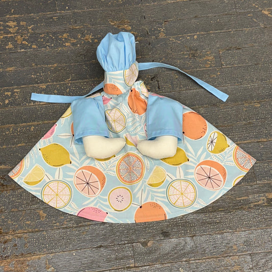 Goose Clothes Complete Holiday Goose Outfit Bright Summer Fruit Slices Dress and Hat Costume