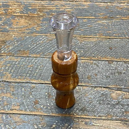 Handmade Duck Call Red Maple Wood Clear Insert