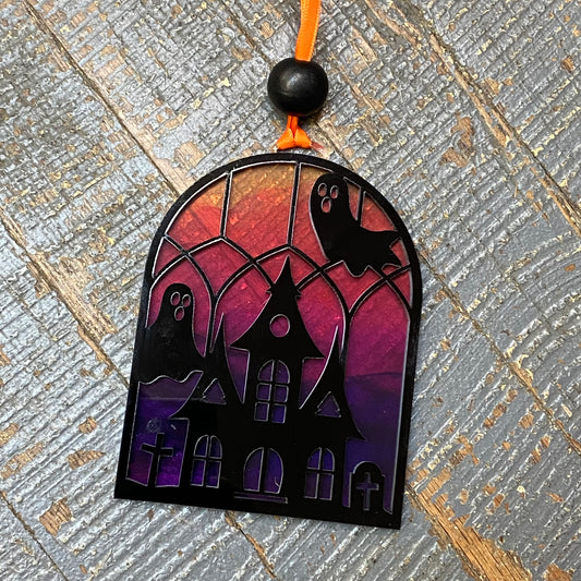Halloween Haunted House Ghost Acrylic Engraved Ornament