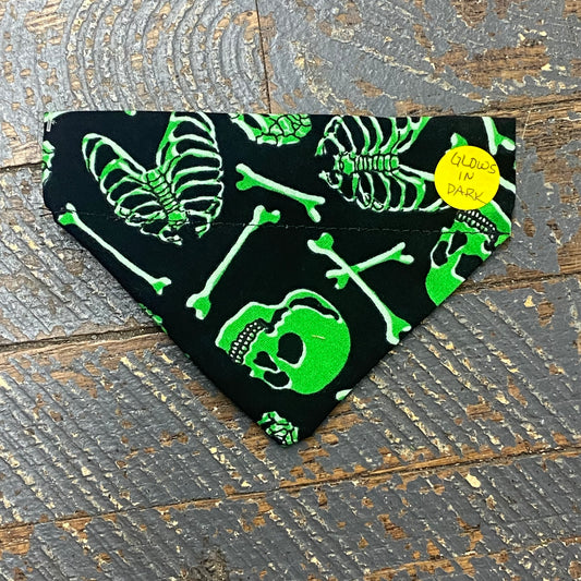 Skeleton Glow Dark Dog Collar Pet Bandanna Neck Scarf