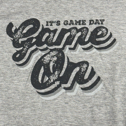 Game Day Game On Grey Graphic Designer Short Sleeve T-Shirt