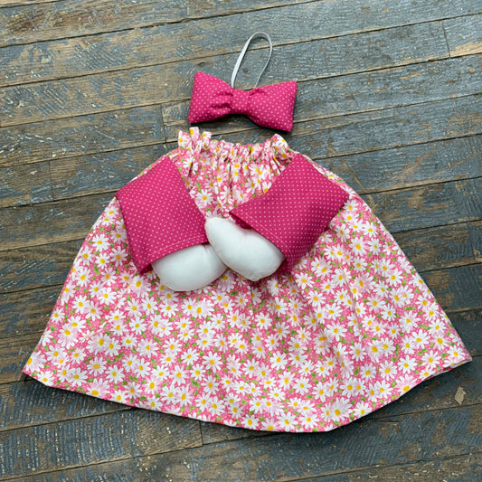 Goose Clothes Complete Holiday Goose Outfit Pink Floral Dress and Hat Costume