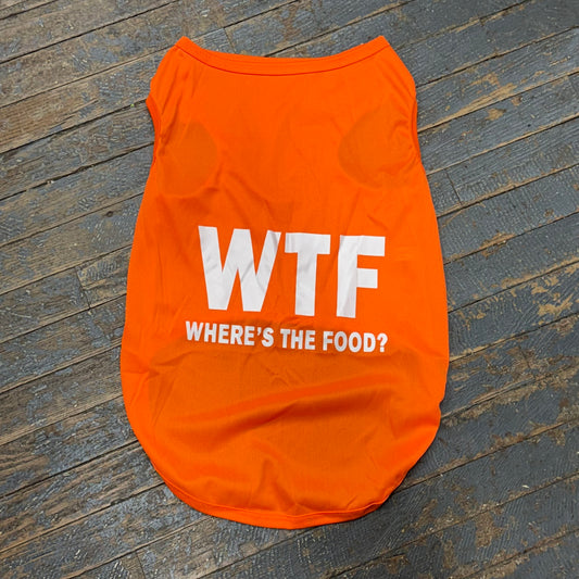 WTF Where's Food Dog Pet T-Shirt Doggie Skins Tank Apparel Assorted Colors
