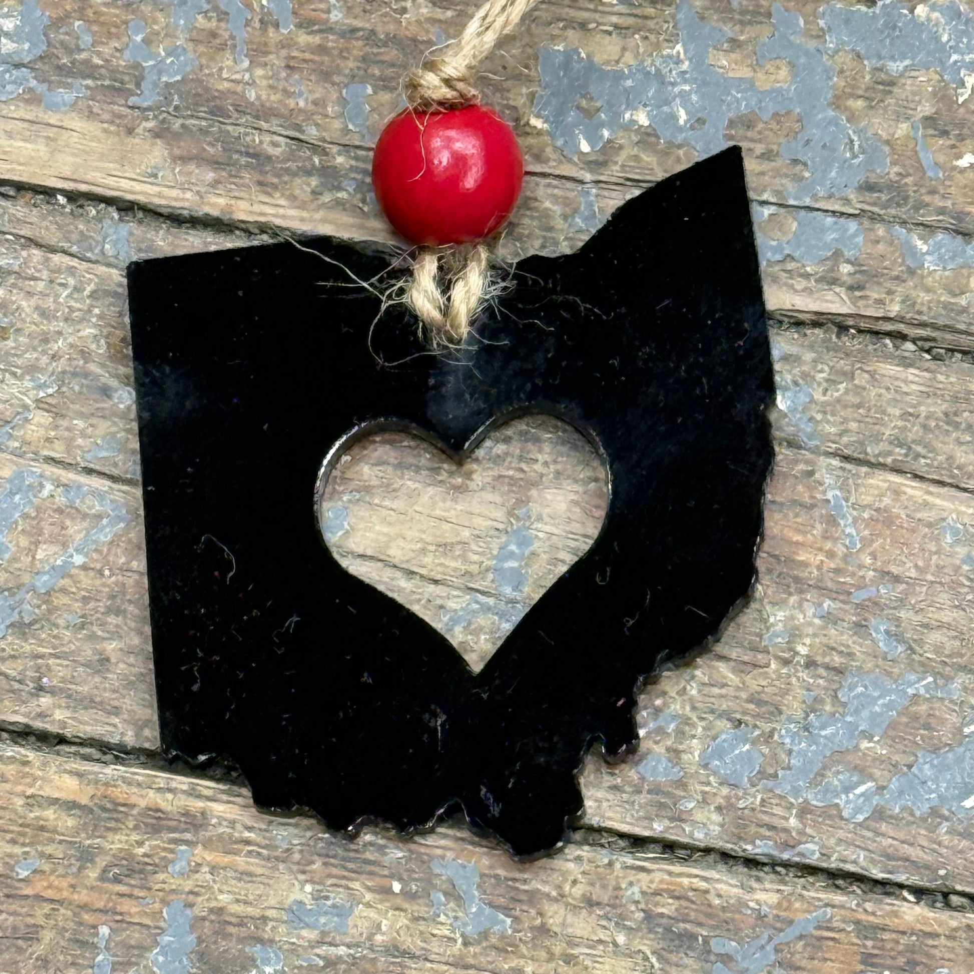 Indian Lake Ohio Heart Acrylic Ornament
