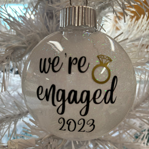 Holiday Christmas Tree Ornament We’re Engaged