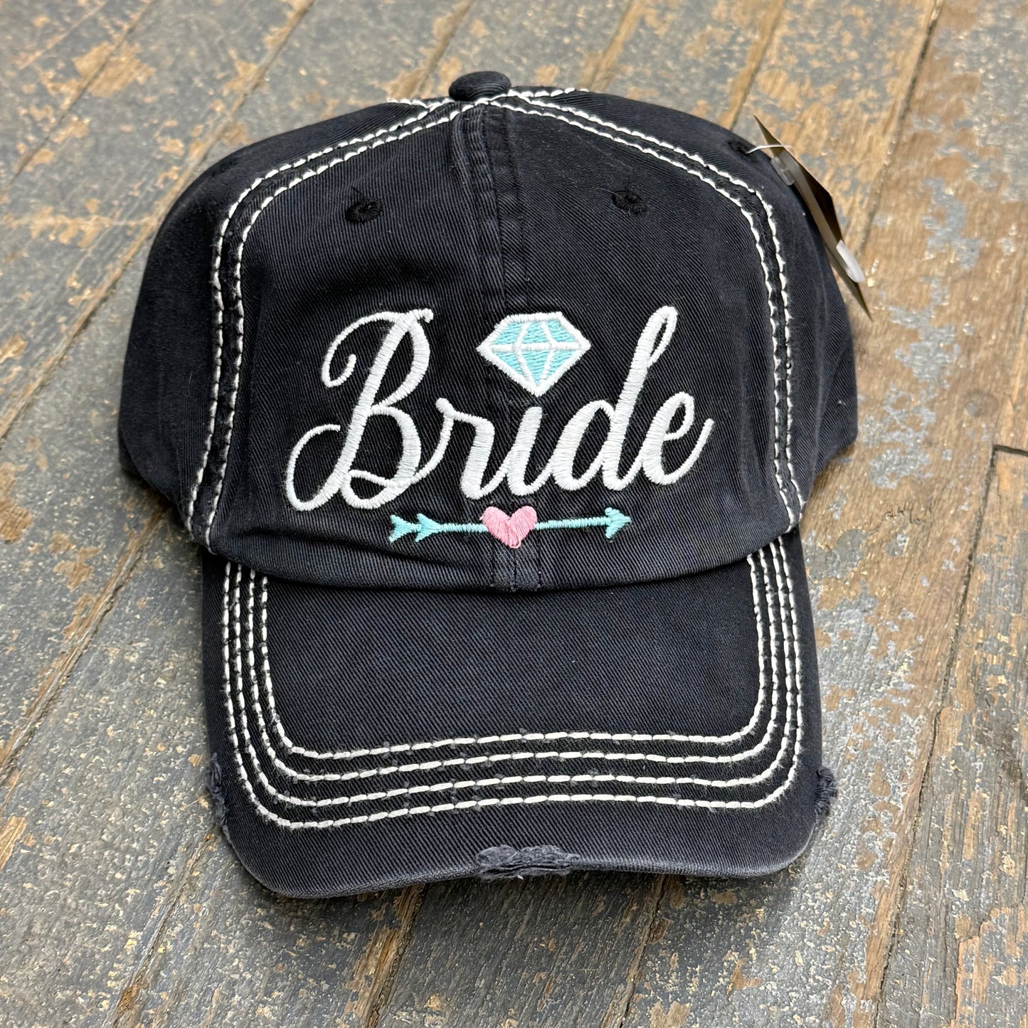 Bride Patch Rugged Black Embroidered Ball Cap