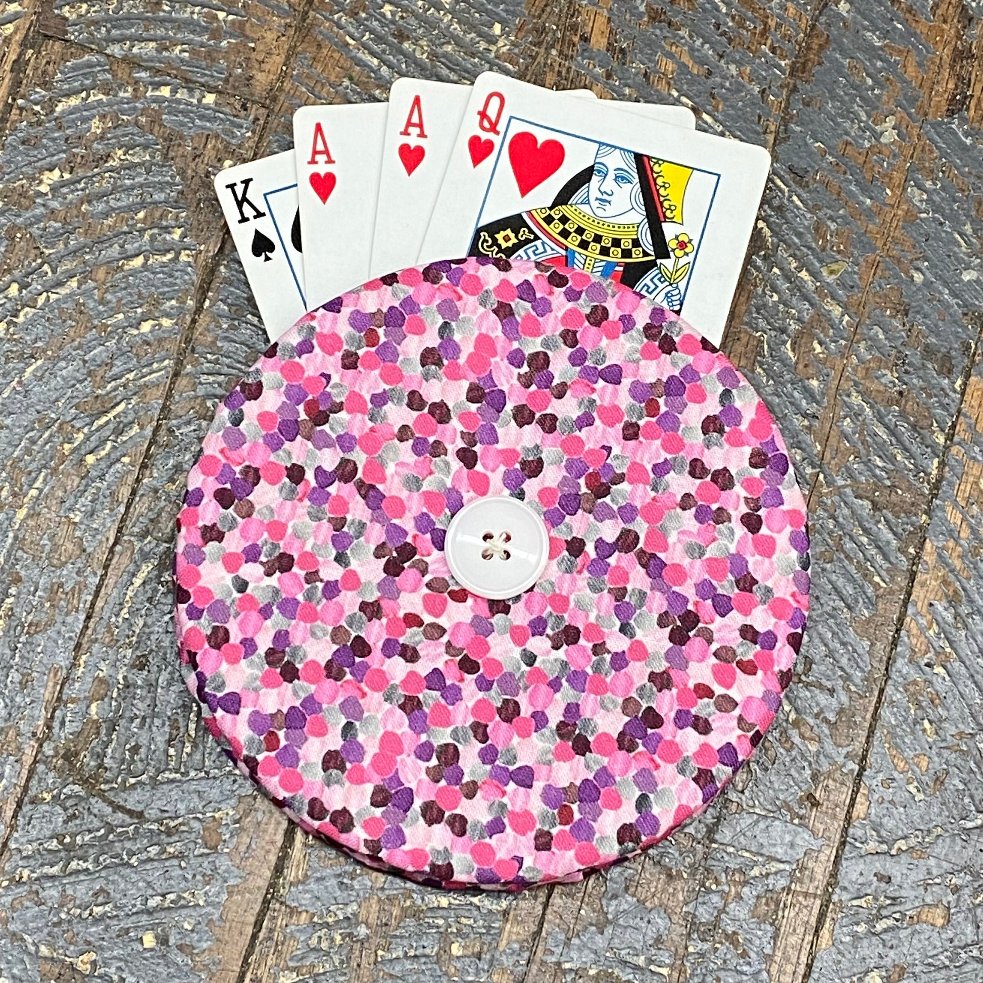 Card Game Playing Hand Card Holder Pink