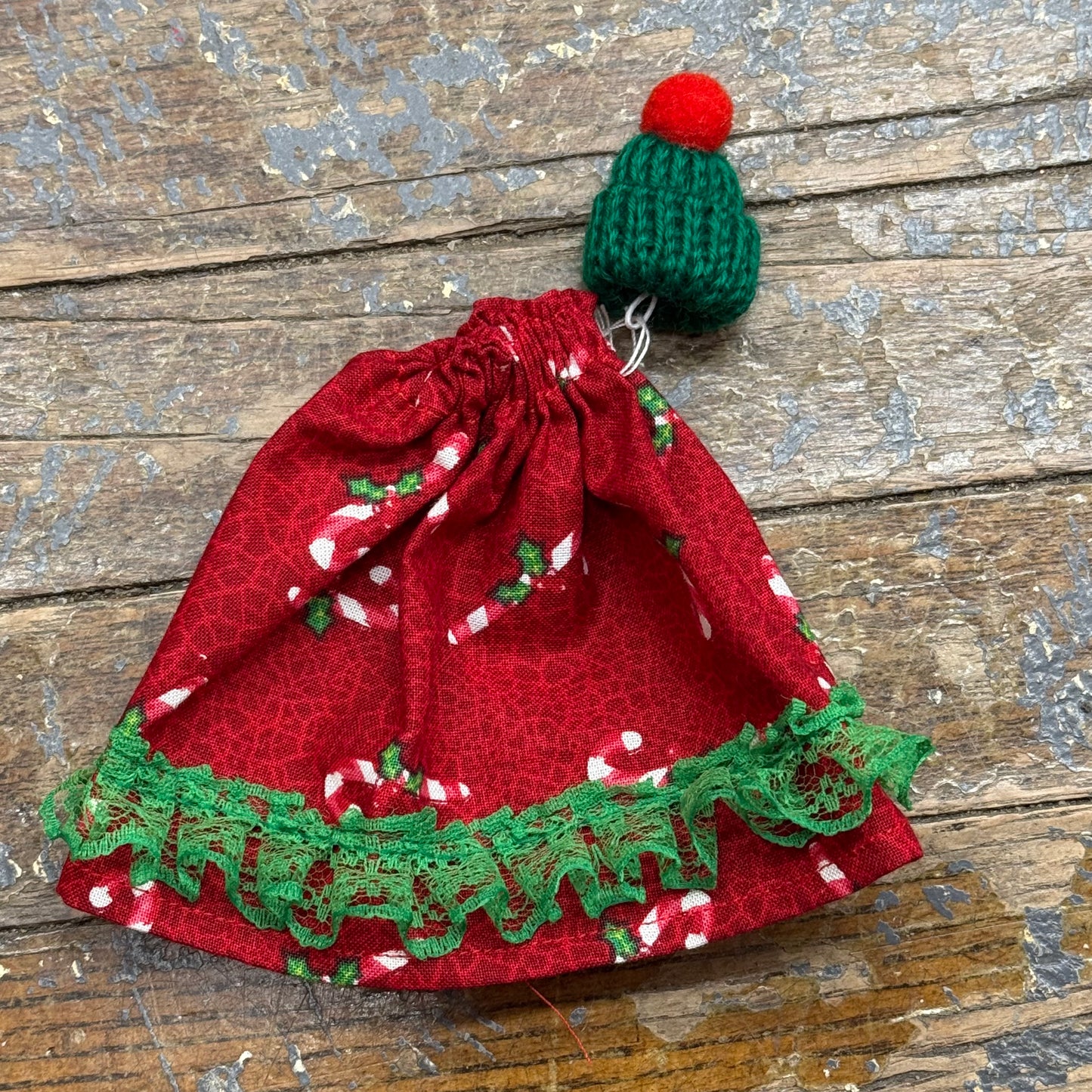 Goose Clothes 7" Complete Holiday Desk Goose Outfit Peppermint Candy Cane Shades