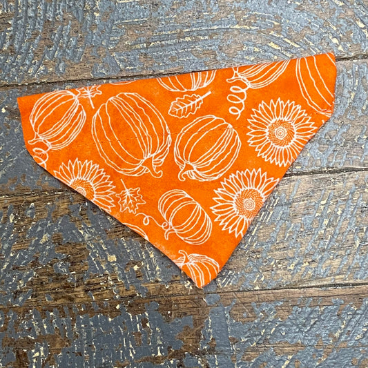 Pumpkin Patch Sunflower Dog Collar Pet Bandanna Neck Scarf