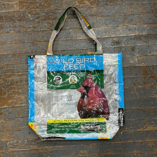 Upcycled Tote Purse Feed Bag Handmade Large Wild Bird Seed Handle Bag