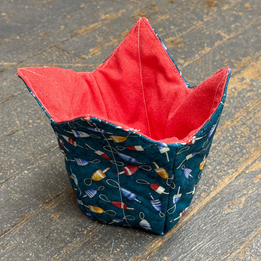 Handmade Fabric Cloth Ice Cream Bowl Coozie Cold Pad Holder Nautical