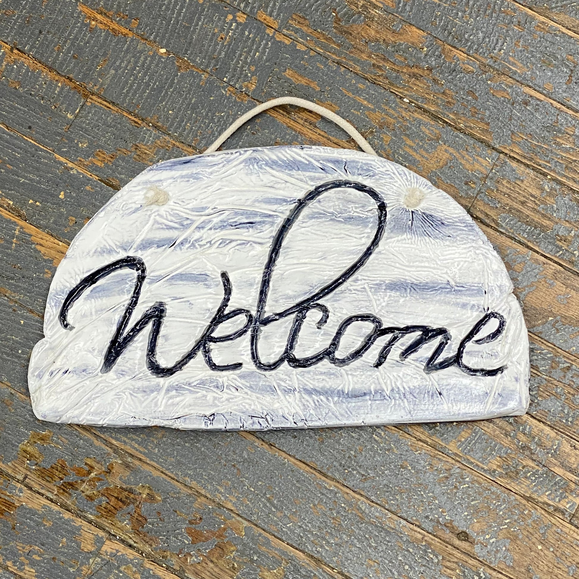 Welcome Half Circle Concrete Garden Yard Art Stepping Stone Sign