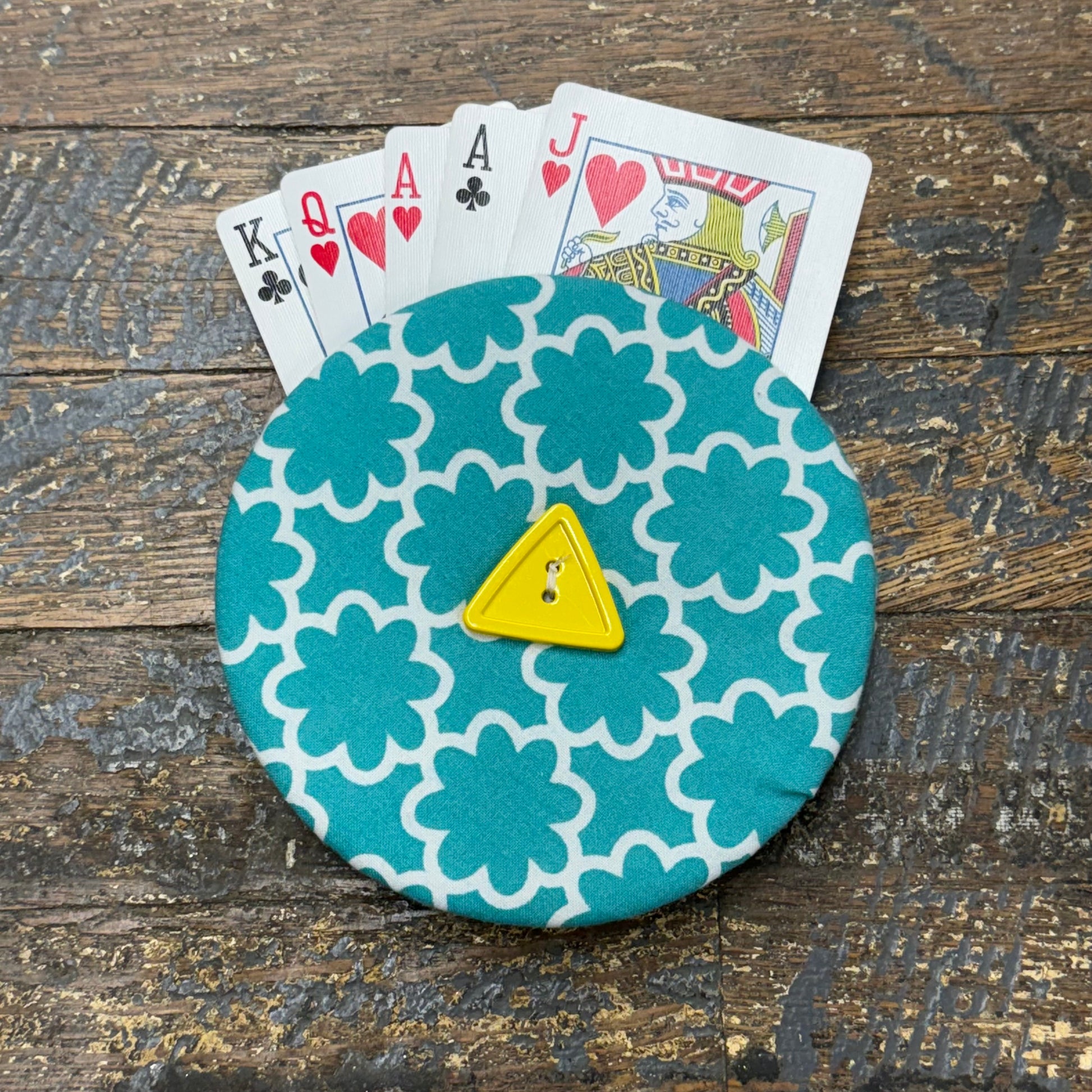 Card Game Playing Hand Card Holder Aqua Teal Blue