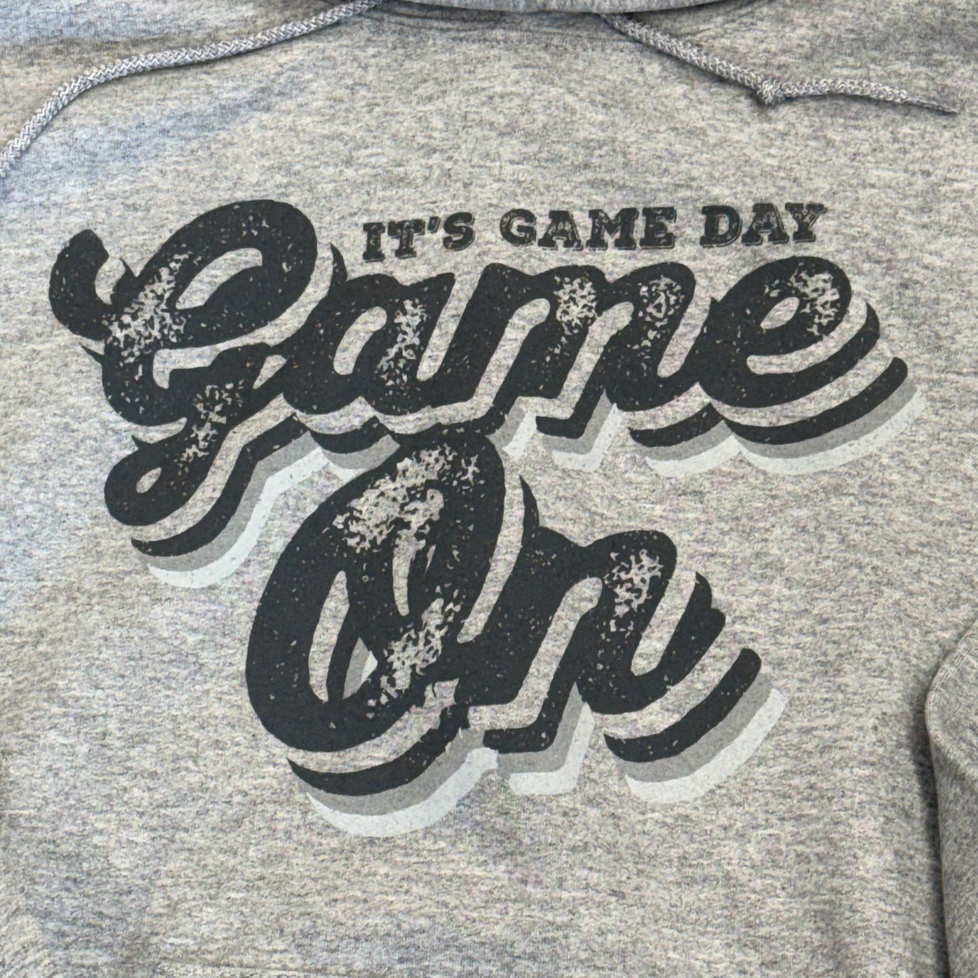 Game Day Game On Grey Graphic Designer Long Sleeve Sweatshirt Hoody