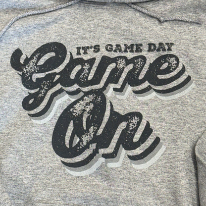 Game Day Game On Grey Graphic Designer Long Sleeve Sweatshirt Hoody