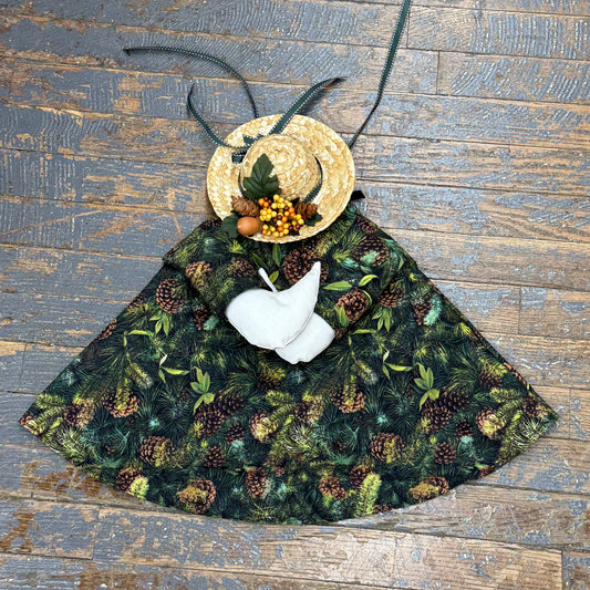 Goose Clothes Complete Holiday Goose Outfit Winter Christmas Holly Floral Dress and Hat Costume