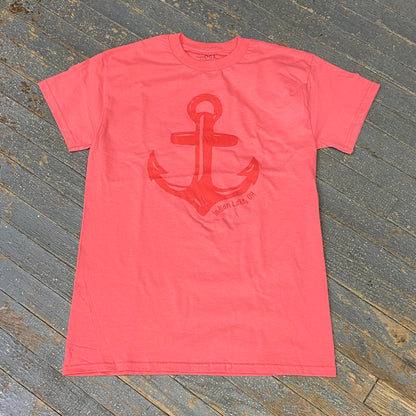 Anchor Indian Lake OH Coral Graphic Designer Short Sleeve T-Shirt