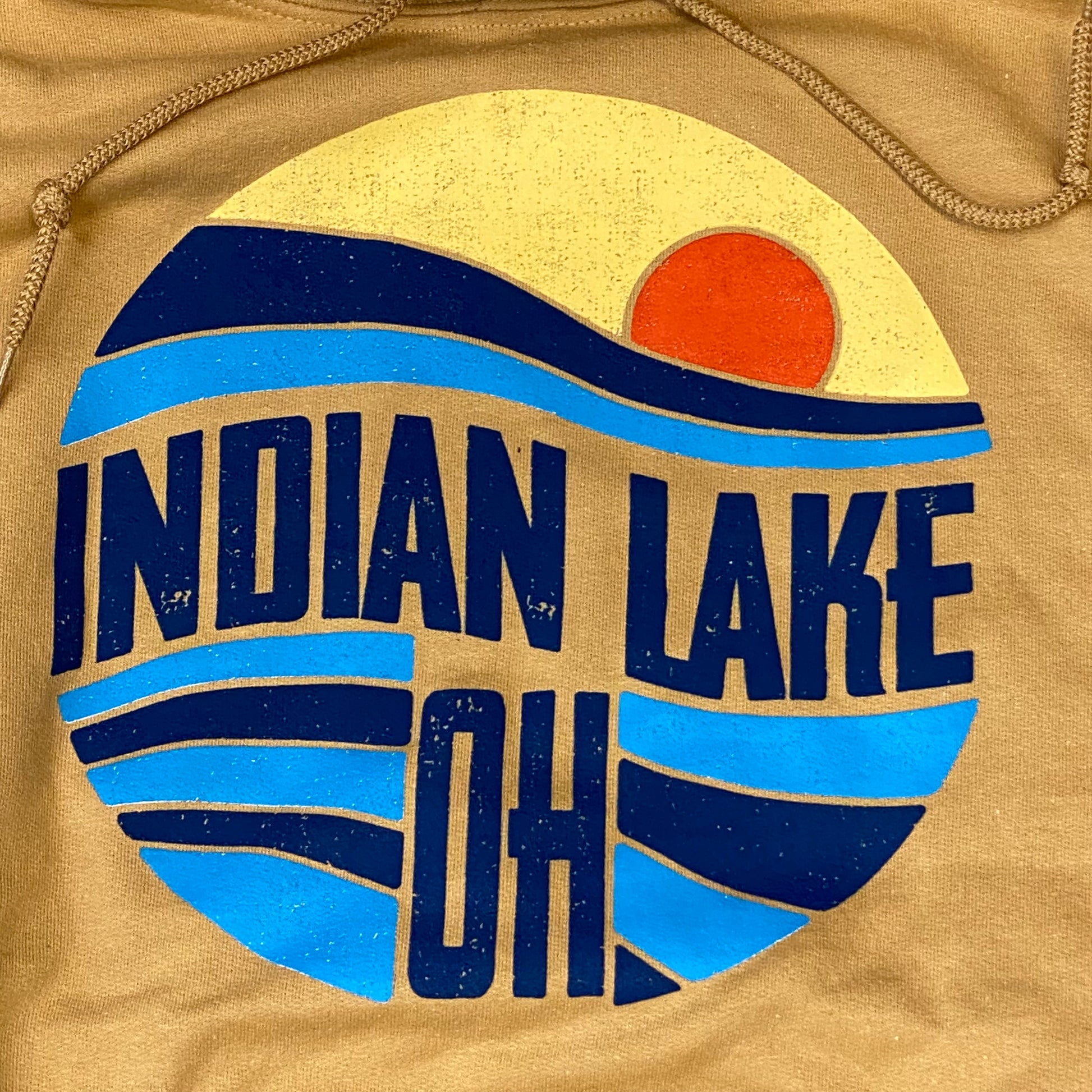 Sunrise Indian Lake OH Gold Graphic Designer Long Sleeve Sweatshirt Hoody